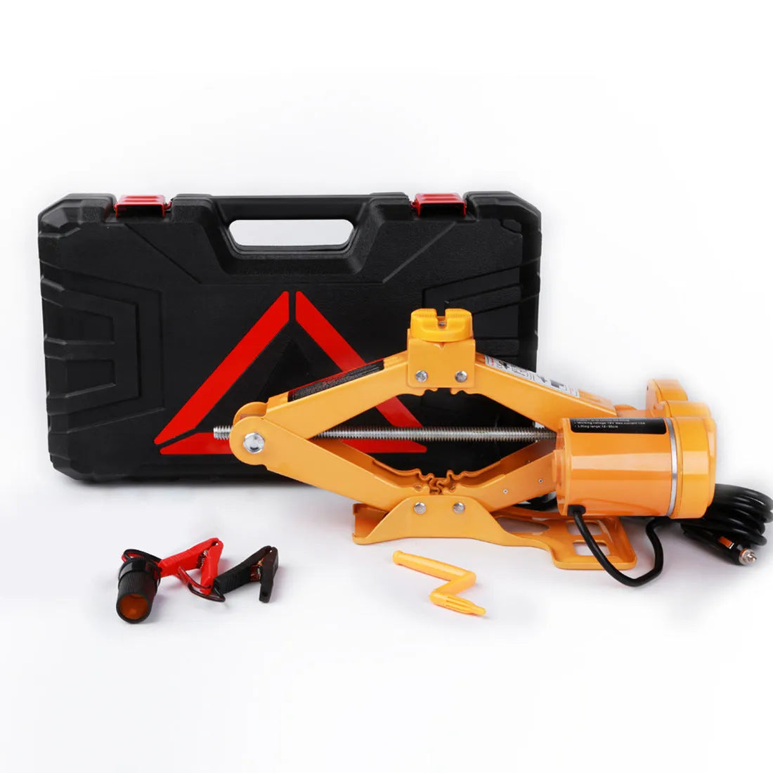 Electric hydraulic jack for vehicle lifting with 2-tonne capacity and 100W motor