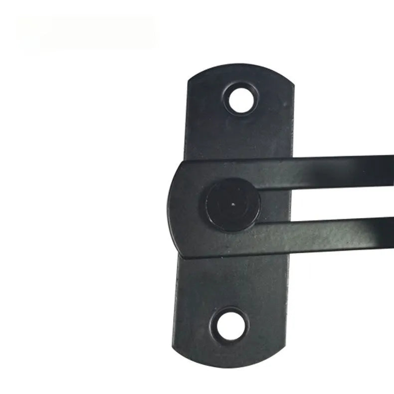 Warehouse sliding door lock with 90-degree black carbon steel hasp and stainless steel shackle for barn doors