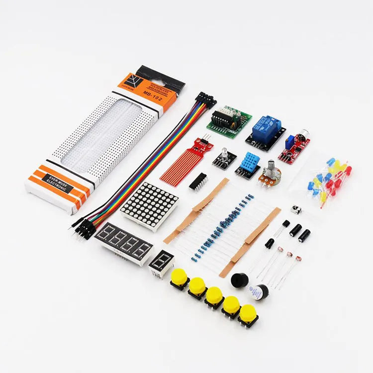 RFID upgraded Arduino starter kit with UNO R3 board, stepper motor, servo, RFID module, LCD and sensor modules