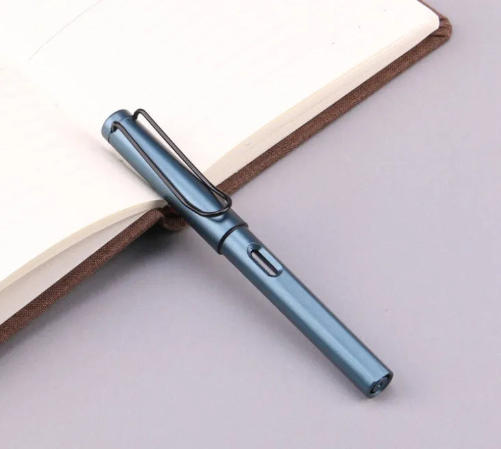 Black and blue frosted ink bag fountain pens with choice of 0.38mm or 0.5mm nib.