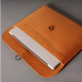 Grey felt laptop bag with padded interior, compatible with 13-inch MacBook and tablet computers