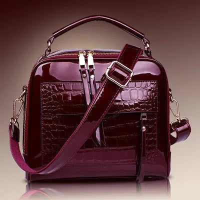 Winter fashion PU leather handbag in cross body style available in multiple colours