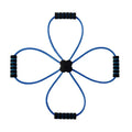 Blue eight-character shoulder puller for women's fitness with TPR cross-tension device
