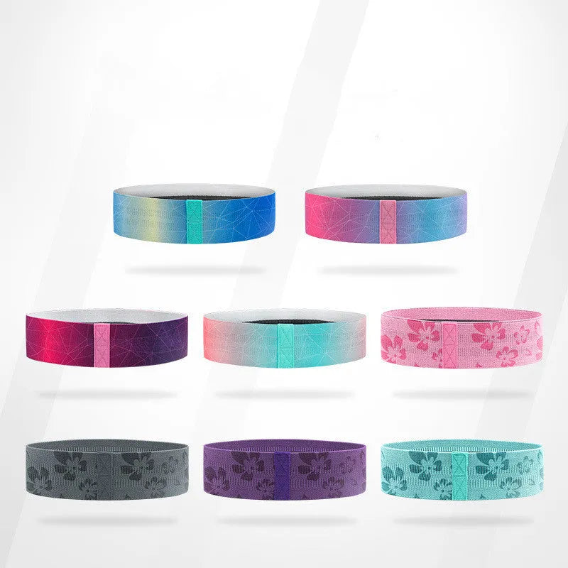 Pure cotton yoga resistance band hip ring 8cm wide in cherry blossom pink on a white background
