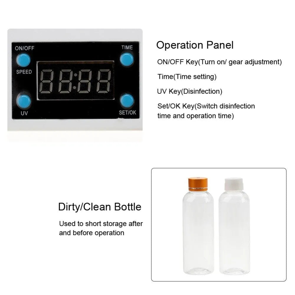 Portable oxygen spray hydro jet machine with bottle and crystal heads for blackhead removal and face cleansing