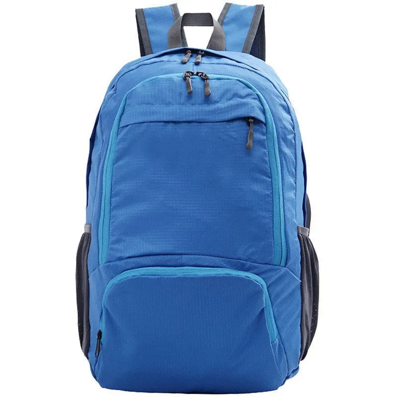 26 inch foldable waterproof backpack in Oxford cloth showing brick red colour option