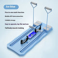Blue and pink multi-functional five-in-one fitness board with abdominal wheel