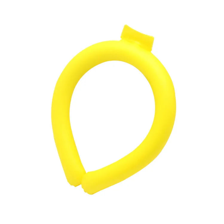 PVC cooling neck ice ring in halter design for outdoor sports heatstroke prevention