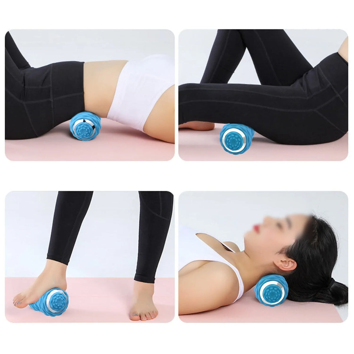 Peanut fascia massage ball in ABS and silicone, 100cm diameter, 0.8kg, black, sky blue, rose red