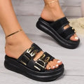 Women's thick-bottom slippers in apricot, black and off-white with suede uppers and rubber soles