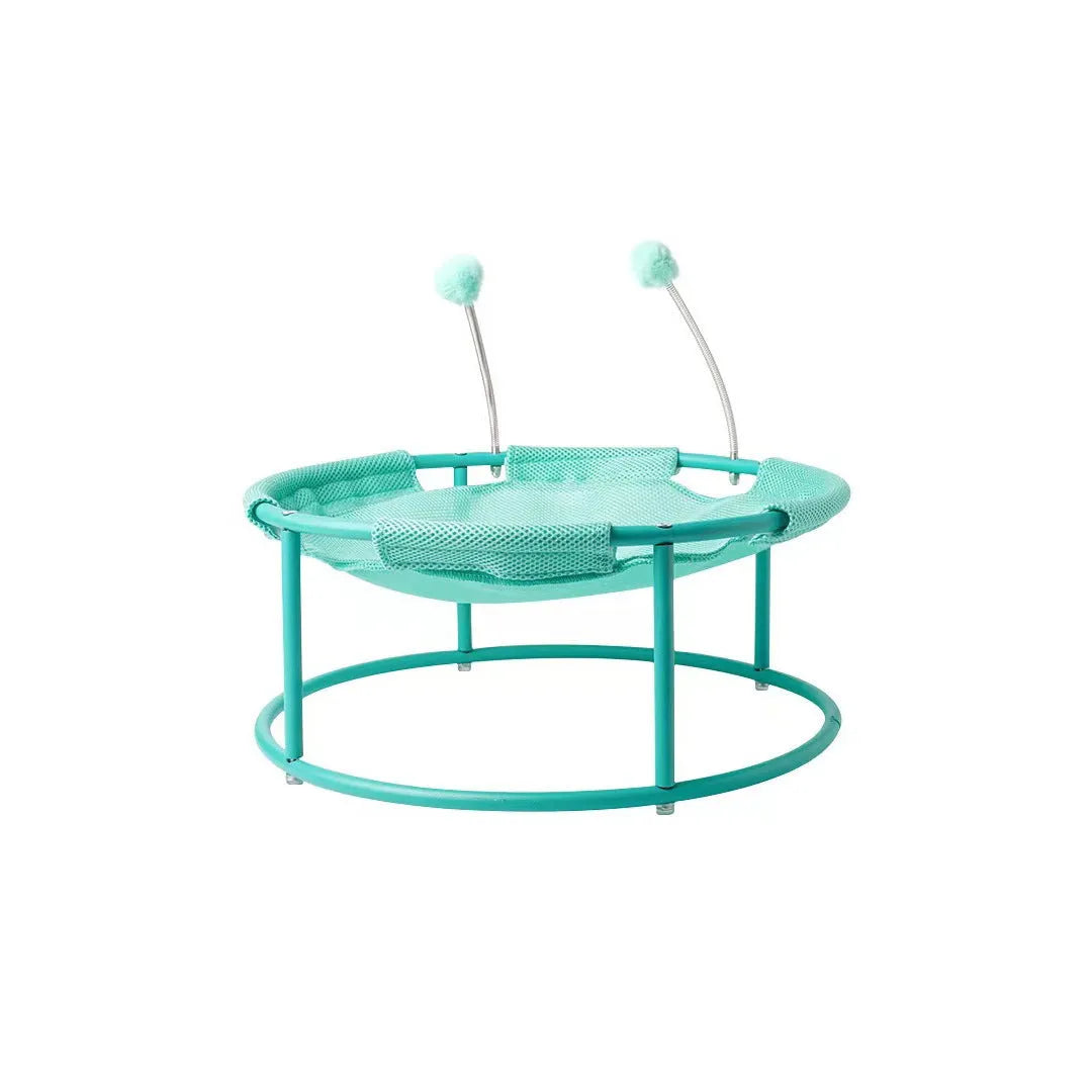 Cat nest in size L with stainless steel frame, moisture-proof base, in khaki colour