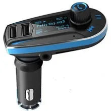 BT618C vehicle Bluetooth FM transmitter with LCD screen and USB port