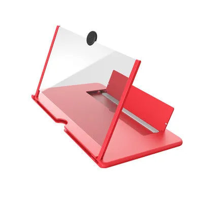 12-inch wood grain screen amplifier folding bracket showing folded and open positions