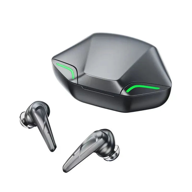 Compact wireless gaming headset and charging case in multiple colour options.