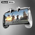 AK16 extendable mobile game controller in black, white, and red blue colour options, showing L1R1 triggers.