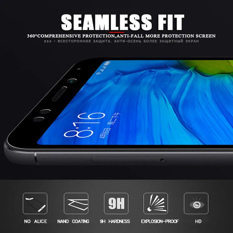 Full screen full glue tempered glass screen protector for Xiaomi, black or white, anti scratch and anti fingerprint.
