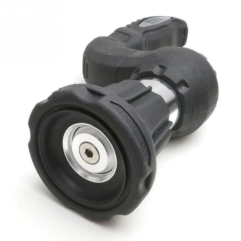 Black sprinkler gun car washer with pink accents, five spray settings, 23 cm length