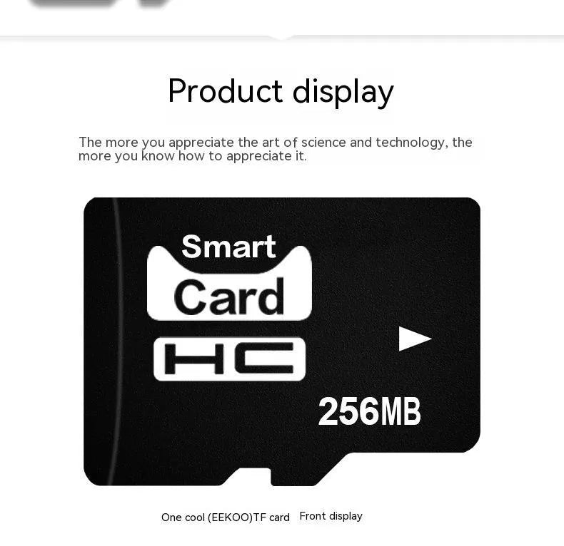 A single 256MB TF memory card on a white background, showing its compact size.
