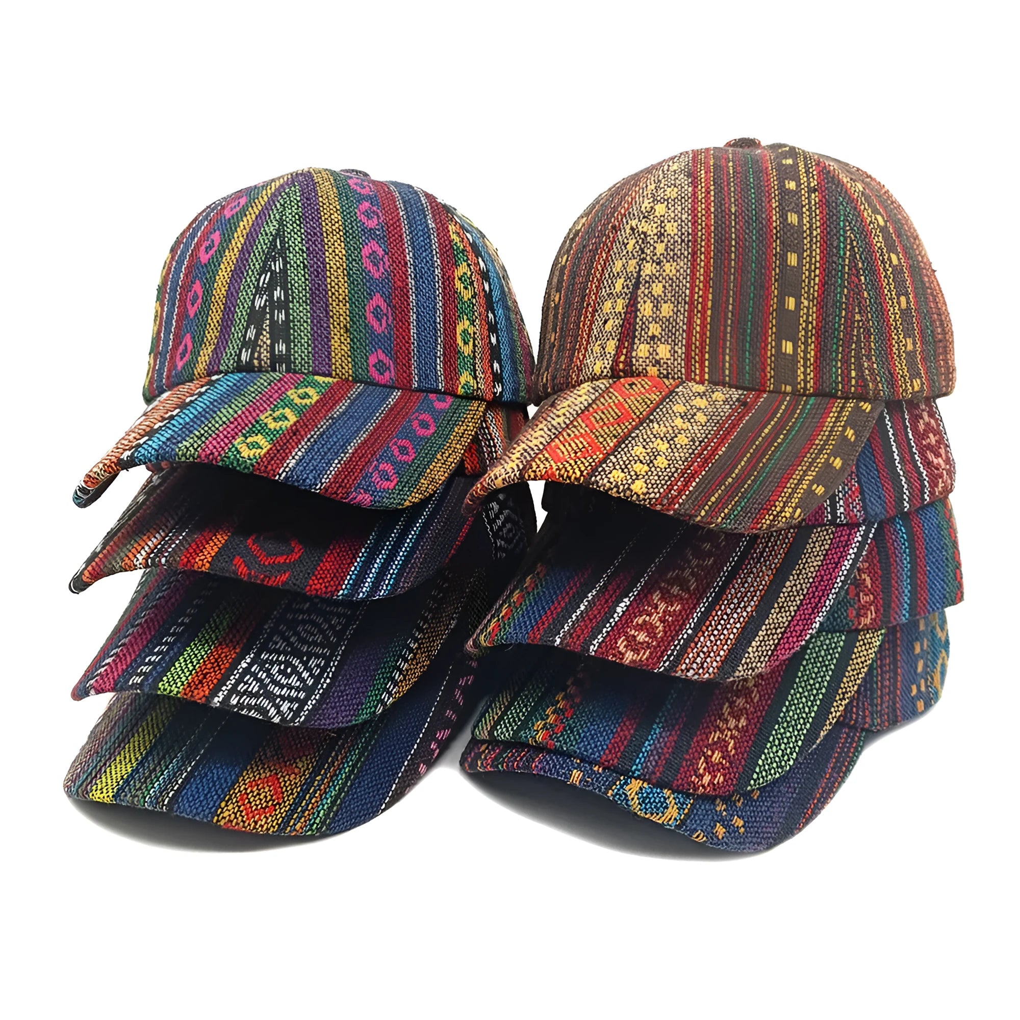 Women's beige Bohemian-style dome crown baseball cap made from polyester fabric.