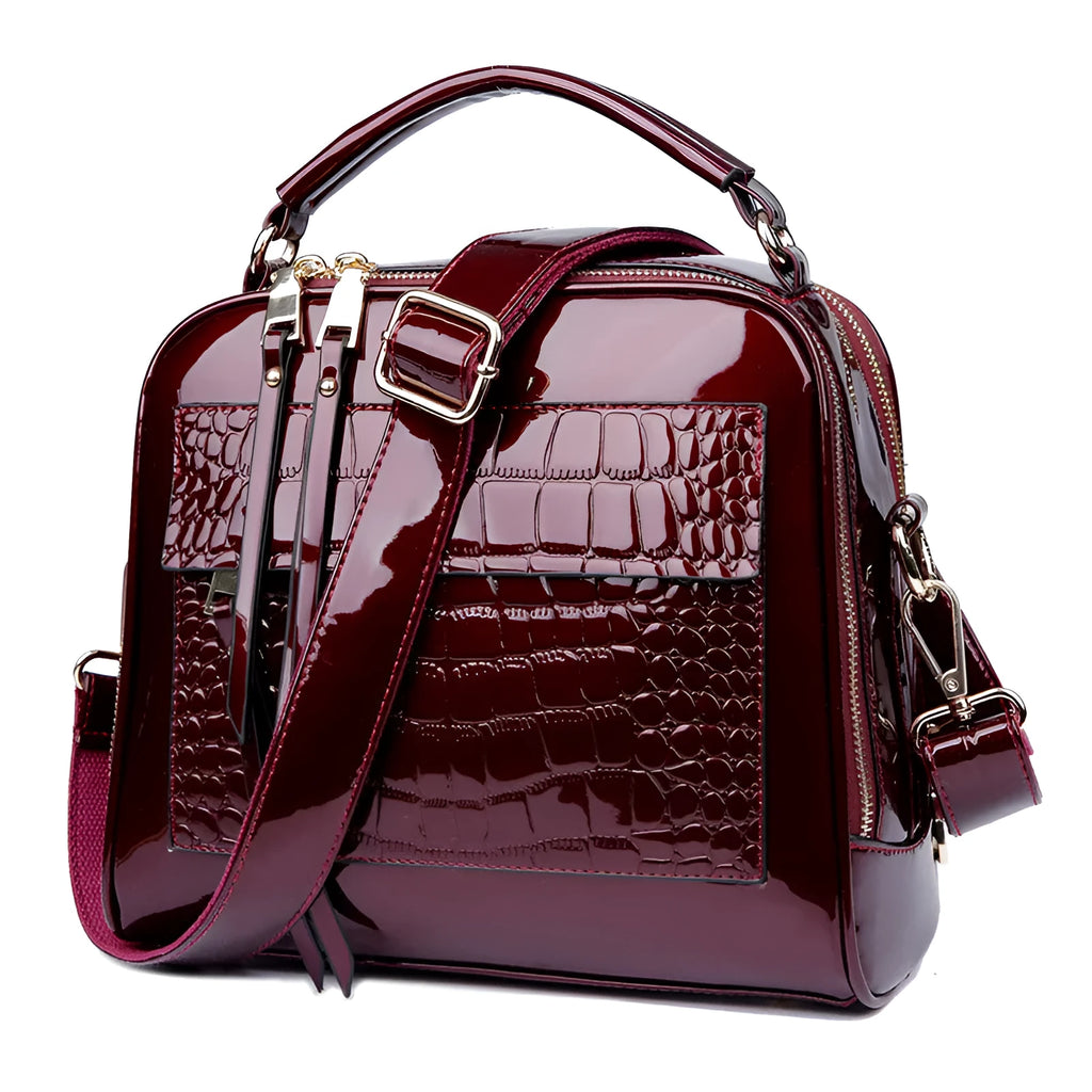Winter fashion PU leather handbag in cross body style available in multiple colours