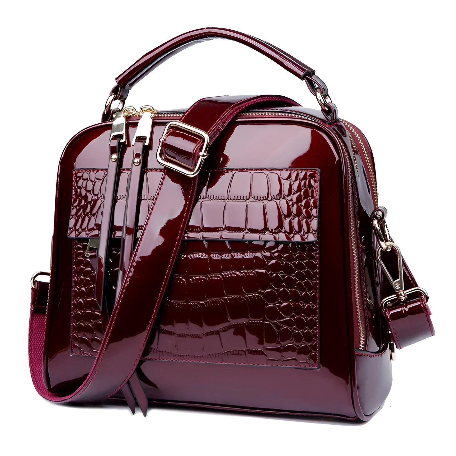 Winter fashion PU leather handbag in cross body style available in multiple colours