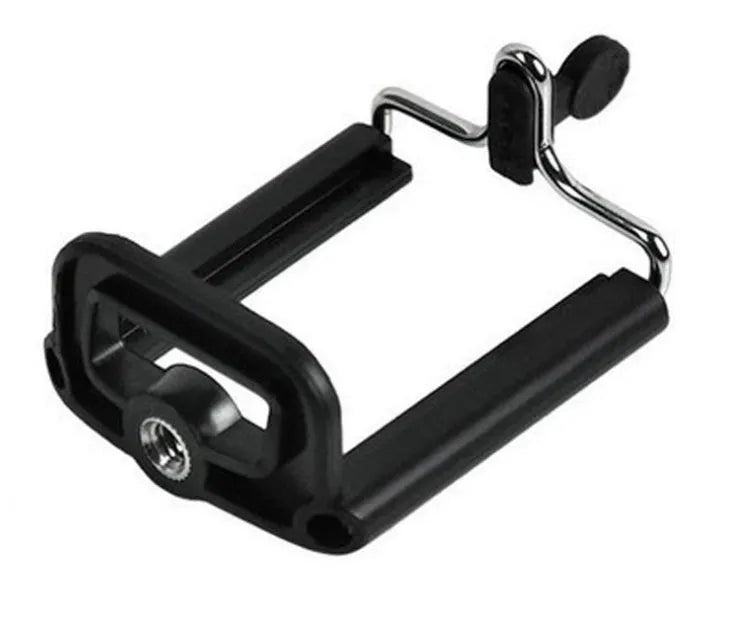 Mini aluminium tripod with ball head and black phone clip for cameras and mobile devices