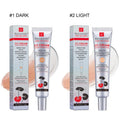 Moisturising Correcting CC Cream by Erborian, waterproof anti-sweat, colour-changing formula, available in Dark and Light shades.