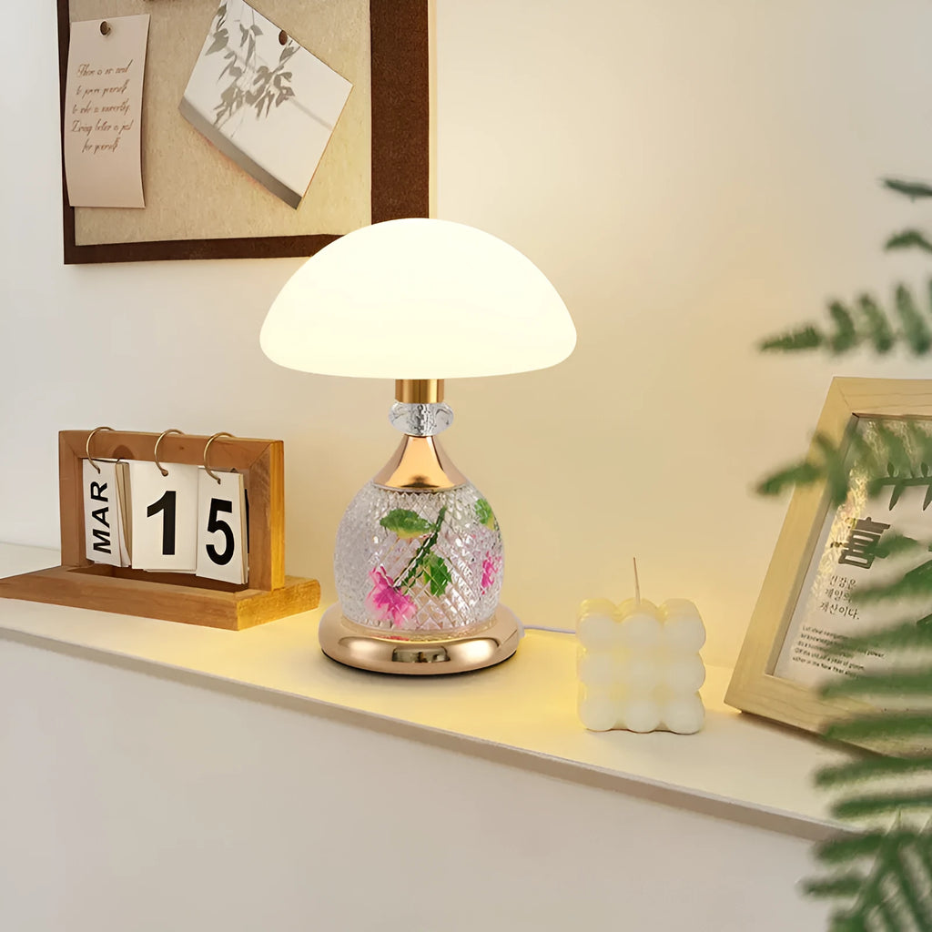 Light luxury mushroom fashion table lamp in multiple colours, 5V, bedroom use
