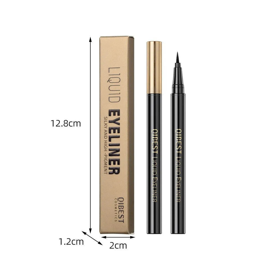 Black liquid eyeliner pen with sweat-proof quick-drying formula