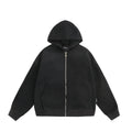 Solid colour loose fit cardigan coat with a small bag design detail on the back.