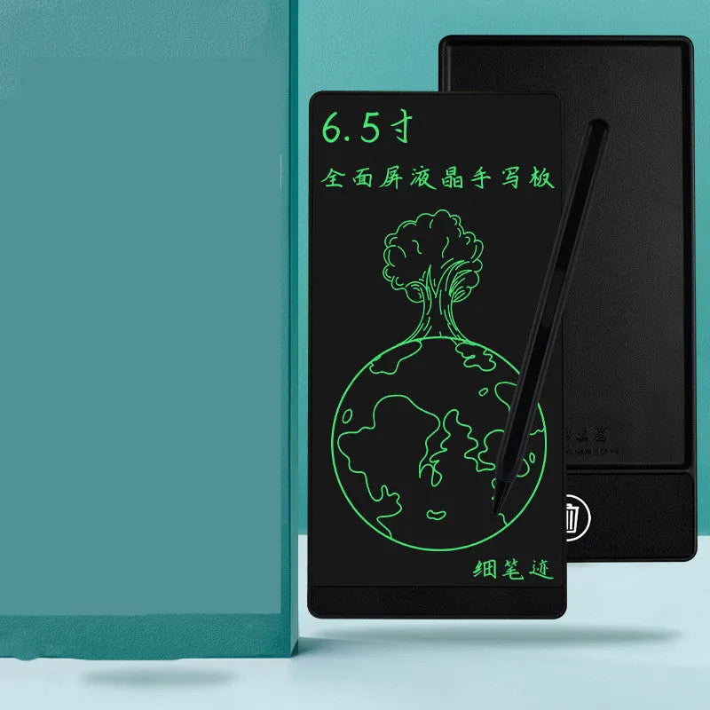 Blue student LCD handwriting board with 6.5 inch screen and stylus