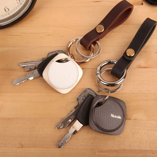Bluetooth tracker key finder 40x40x7.9mm aluminium alloy polycarbonate shell 10g in black or champagne