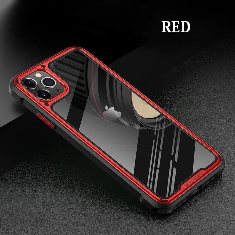 Clear silicone mobile phone case for iPhone 11 showing transparent back design