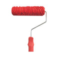 7 inch textured paint embossing roller with rubber patterned surface for relief painting