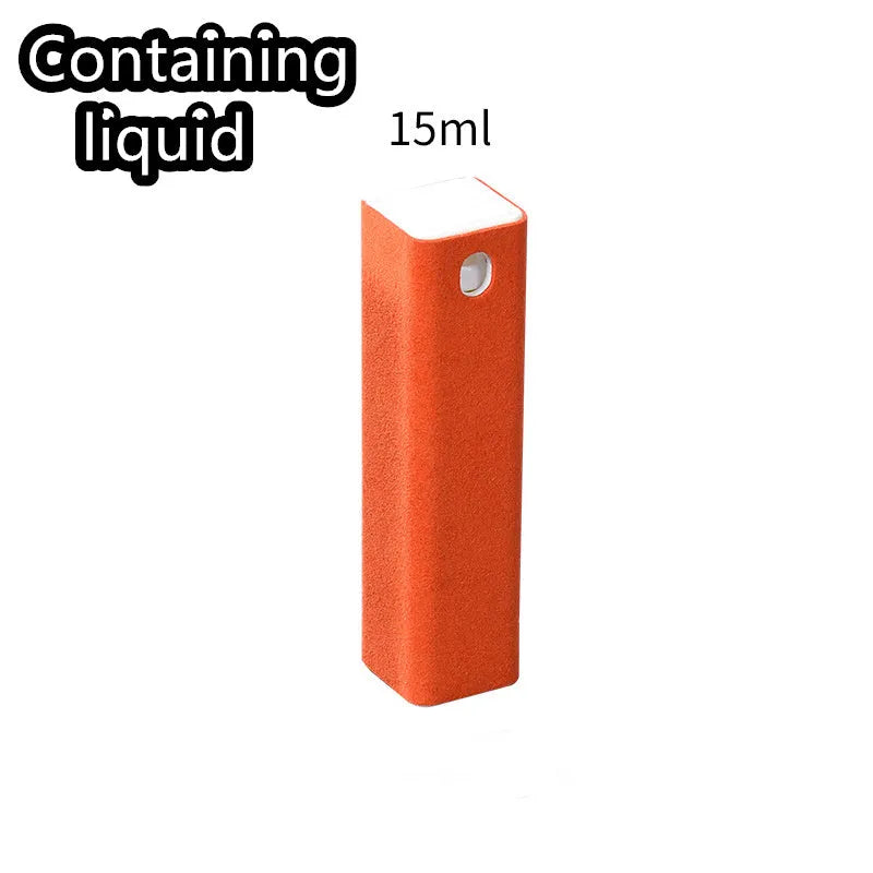 15ml phone screen cleaning spray bottle with flat protective case in multiple colour options