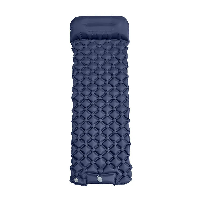 Single diamond TPU inflatable mattress 190x60x5cm with foot pillow in Army Green