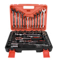 61-piece chrome vanadium steel automotive socket wrench set with metric tools for car repair