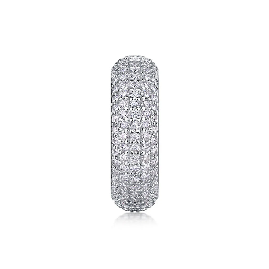 Moissanite ring with S925 silver platinum-plated band, GRA certificate, gift box, sizes 5-9