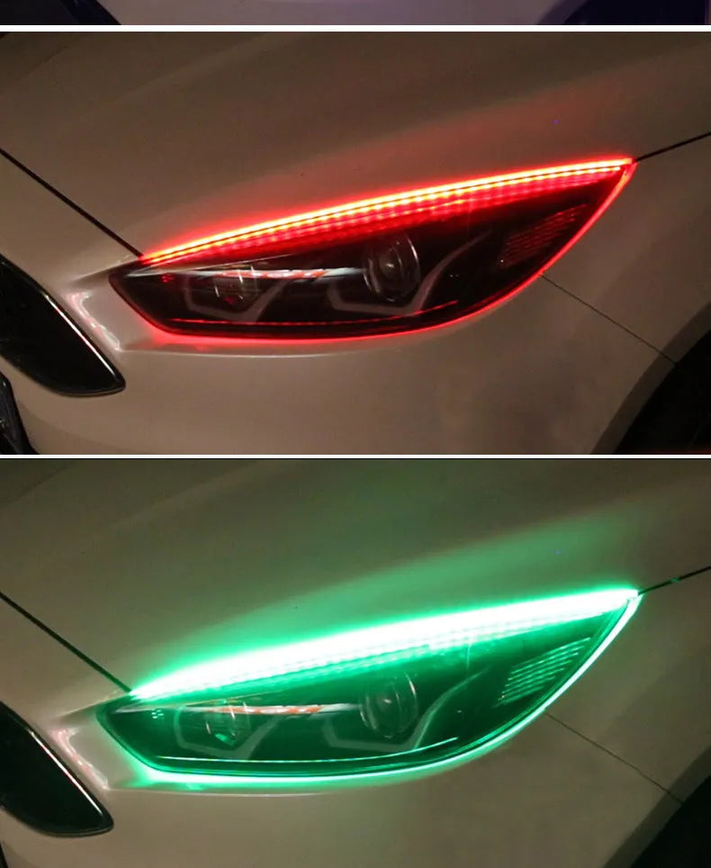 Remote control and RGB colour-changing LED daytime running light for GM vehicles in three length options.