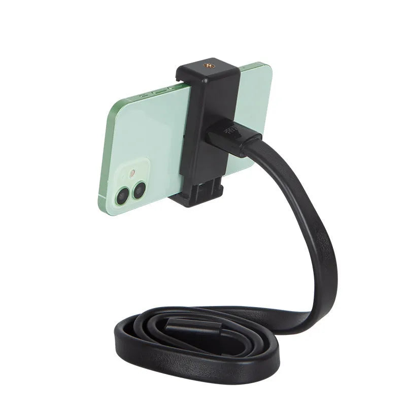 Flexible adjustable hose phone holder with bending design for live streaming positioning