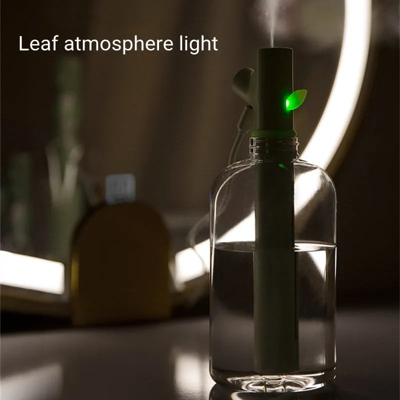Transparent plastic USB portable mini humidifier with water purification filter