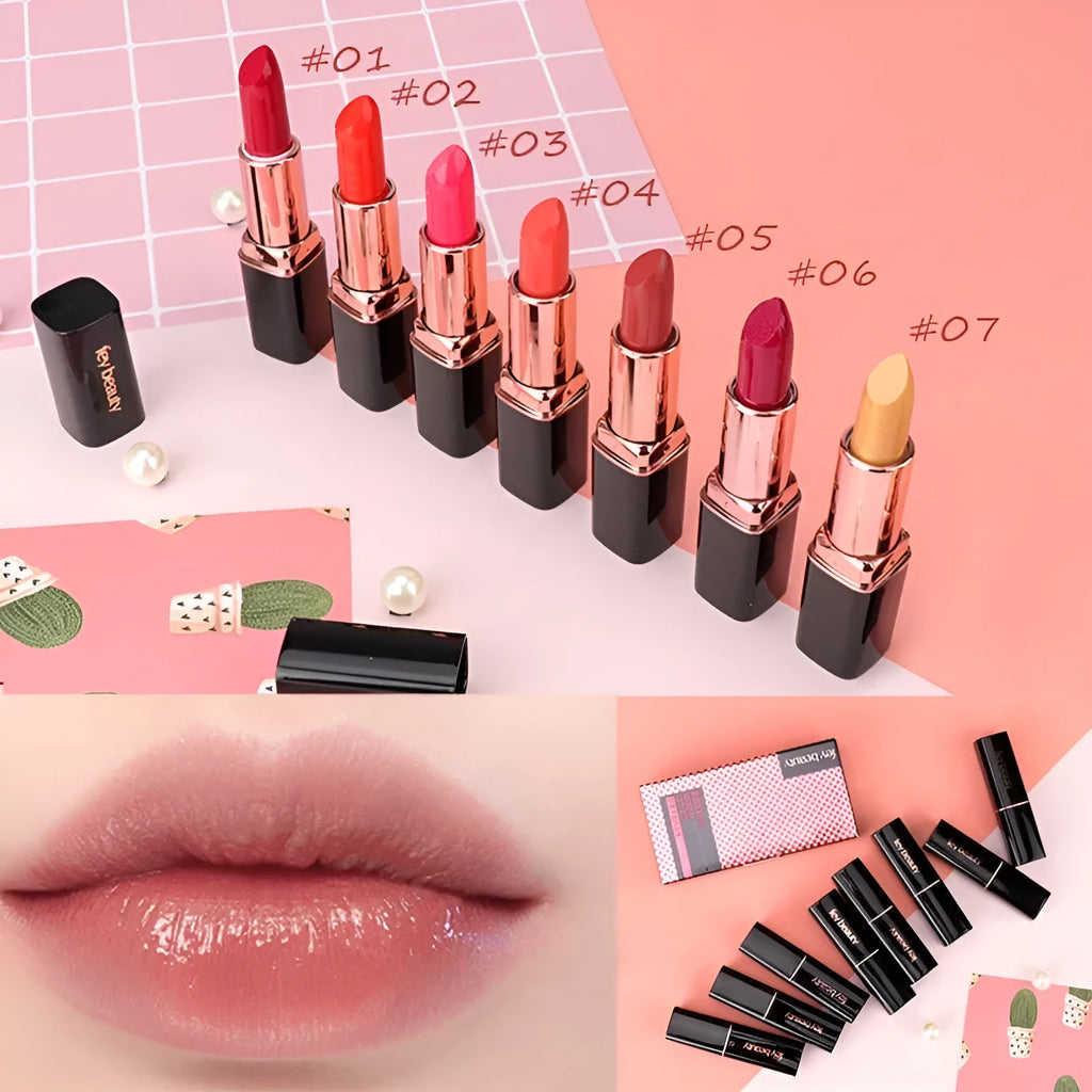 Fey Beauty moisturising lipstick bullet in Cameo Brown nude colour, 3.8g net content.