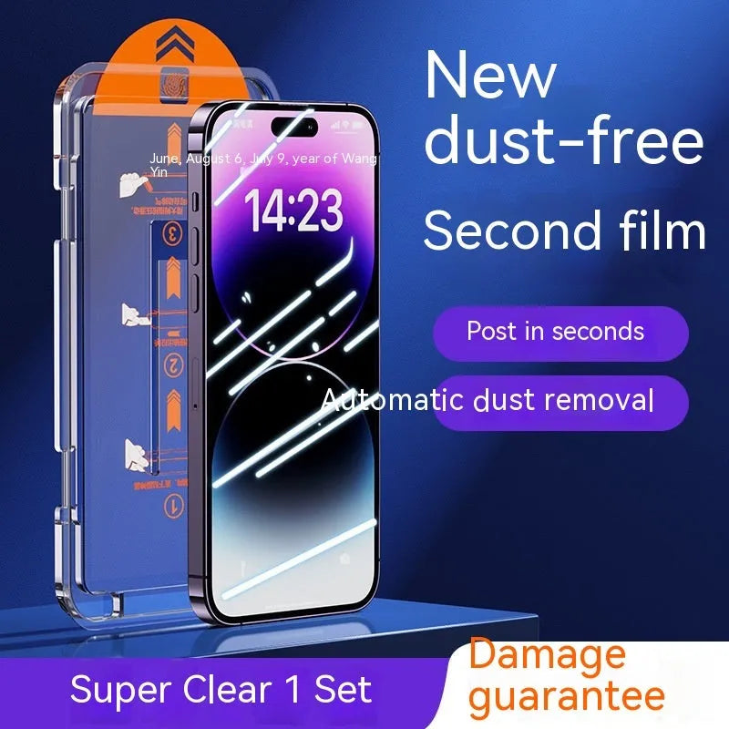 iPhone tempered glass screen protector in HD clear or privacy peep-proof frosted options