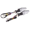 Motorcycle turn signal light with dual-colour yellow and blue LED illumination for direction indicators