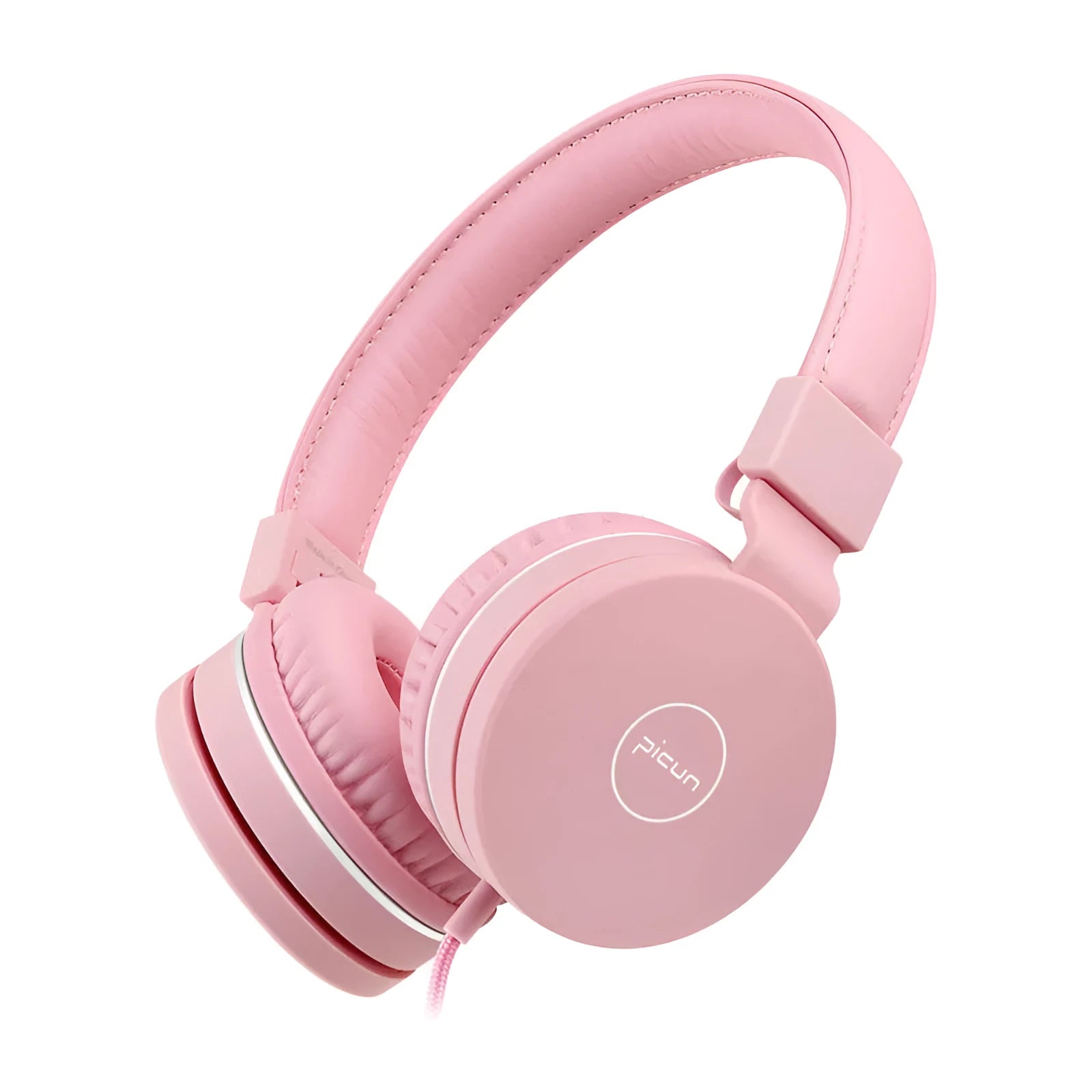 Bengoo C30 over-ear wired headphones in mint green with braided cable and 3.5mm plug