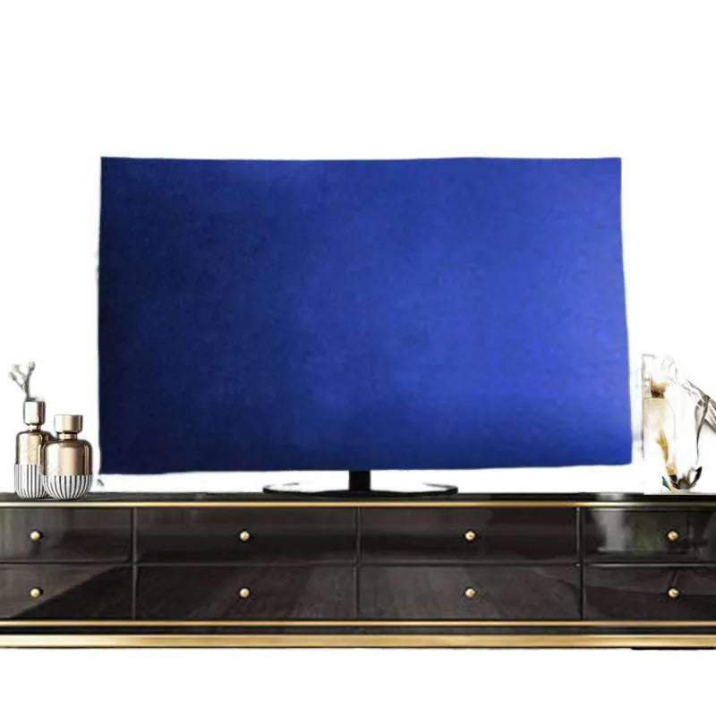 Velvet fabric television dust cover for LCD screens in multiple size options