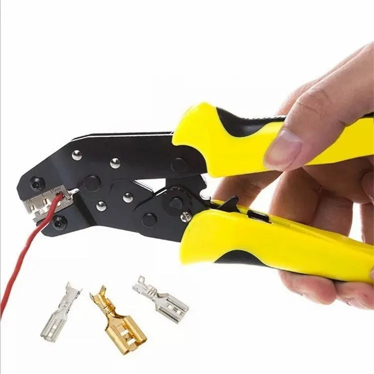 Multifunctional spring crimping pliers with PVC handle and 50# steel clamp head, 190mm length, 357g