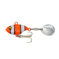 Metal sea fishing iron plate lure with rotating sequins in gold colour