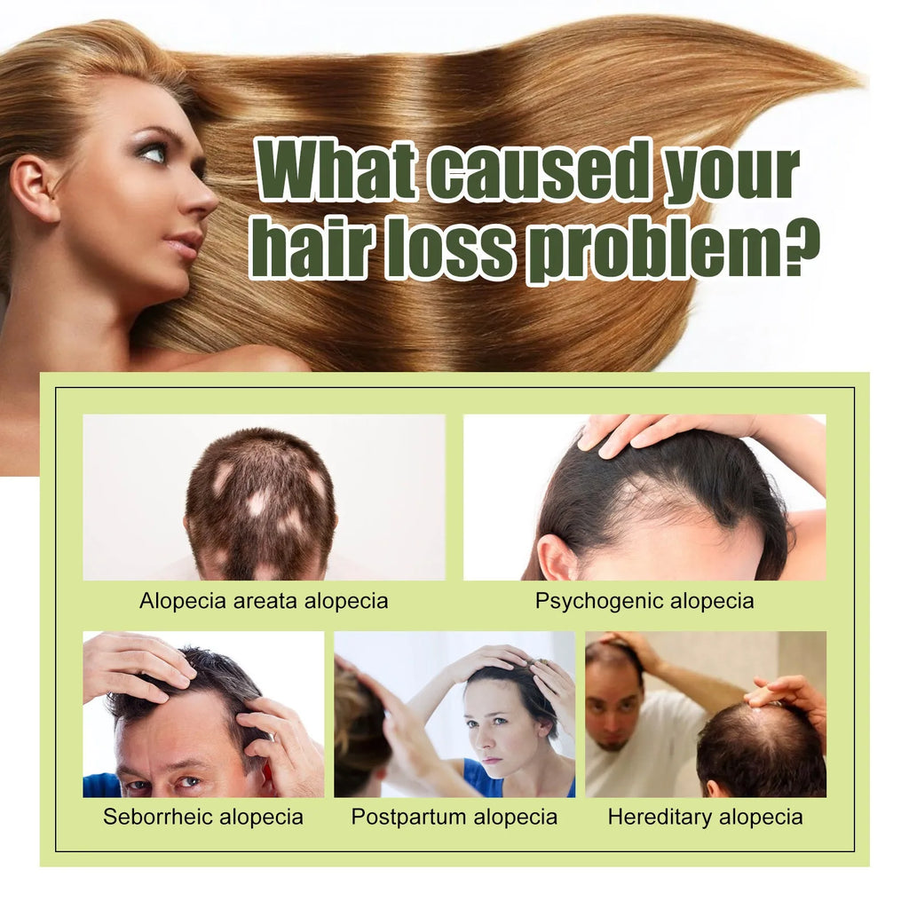 60ml bottle of anti-fall repair hair essential oil for dry hair tails and brittle hair.