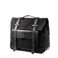 Camel Bag Knight cotton messenger bag in army green with rivet details, showing internal zipper and phone pockets.